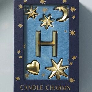 NWT Anthropologie Gold Star and Moon Candle Charms